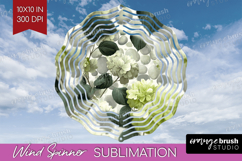Floral Wind Spinner Sublimation PNG - Sping Flowers Round Product Image 1