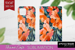 Floral Phone Case PNG - Sping Flowers Case PNG Sublimation Product Image 1