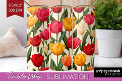 Floral Tumbler Wrap - Sping Flowers Tumbler PNG Sublimation Product Image 1