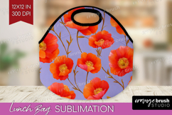 Floral Lunch Bag - Sping Flowers Lunch Bug PNG Sublimation Product Image 1
