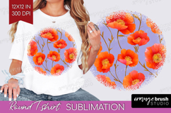 Floral Round Tshirt Background - Sping Flowers PNG Product Image 1
