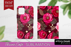 Floral Phone Case PNG - Sping Flowers Case PNG Sublimation Product Image 1