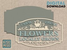 Flowers locally grown/laser cut files/SVG/CDR/DXF Product Image 2