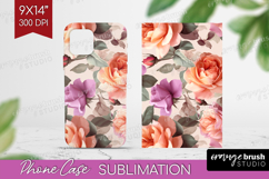 Floral Phone Case PNG - Sping Flowers Case PNG Sublimation Product Image 1
