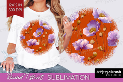 Floral Round Tshirt Background - Sping Flowers PNG Product Image 1