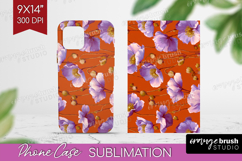Floral Phone Case PNG - Sping Flowers Case PNG Sublimation Product Image 1