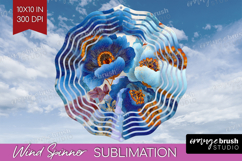 Floral Wind Spinner Sublimation PNG - Sping Flowers Round Product Image 1