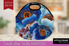 Floral Lunch Bag - Sping Flowers Lunch Bug PNG Sublimation Product Image 1