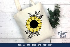 Sunflower SVG | Floral Design SVG Cut File Product Image 1