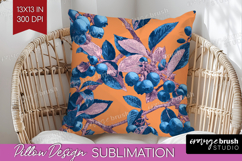 Floral Pillow Sublimation - Sping Flowers Pillow Cover PNG Product Image 1