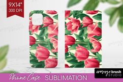 Floral Phone Case PNG - Sping Flowers Case PNG Sublimation Product Image 1