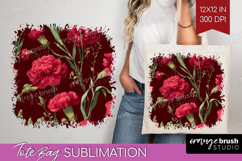 Floral Tote Bag - Sping Flowers Tote Bag PNG Sublimation Product Image 1