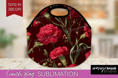 Floral Lunch Bag - Sping Flowers Lunch Bug PNG Sublimation Product Image 1