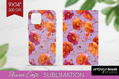 Floral Phone Case PNG - Sping Flowers Case PNG Sublimation Product Image 1