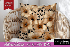 Floral Pillow Sublimation - Sping Flowers Pillow Cover PNG Product Image 1