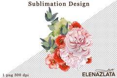 Watercolor roses flowers clipart, flowers Sublimation Product Image 1