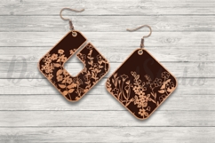 Floral Earring Pendant SVG File for Laser Cut and Glowforge. Product Image 4