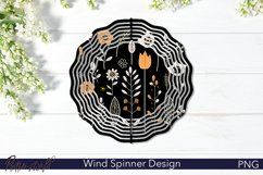 Flowers Meadow Wind Spinner | Floral PNG Design Product Image 1
