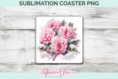 Flowers Sublimation Square Coaster Product Image 1