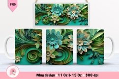 Flowers 3D Mug Wrap Sublimation Designs, 3d Mug, Flowers Png