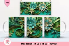 Flowers 3D Mug Wrap Sublimation Designs, 3d Mug, Flowers Png