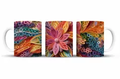 Flowers 3D Mug Wrap Sublimation Designs, 3d Mug, Flowers Png