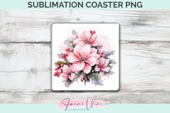 Flowers Sublimation Square Coaster Product Image 1