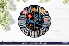 Colorful Flowers Wind Spinner | Floral PNG Design Product Image 1