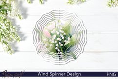 Floral Wind Spinner | Lily of the Valley | Watercolor PNG Product Image 1