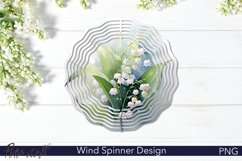 Floral Wind Spinner | Lily of the Valley | Watercolor Design Product Image 1