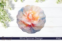 Floral Wind Spinner | Peony Flower | Watercolor PNG Product Image 1