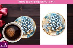 Bluebells flowers coaster Floral coaster PNG Spring coaster Product Image 1