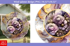 Watercolor flowers wind spinner, Ranunculus wind spinner PNG Product Image 1