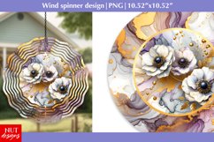 Watercolor flowers wind spinner, Anemone wind spinner PNG Product Image 1