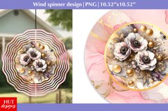 Watercolor flowers wind spinner, Anemones wind spinner PNG Product Image 1