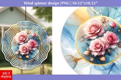 Watercolor flowers wind spinner Spring Roses wind spinner Product Image 1