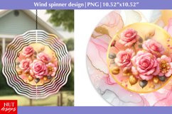 Watercolor flowers wind spinner 10 inches Roses wind spinner Product Image 1