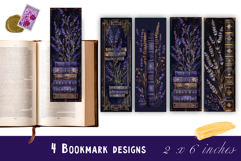 Flowers and books Bookmark Printable Sublimation PNG Product Image 1