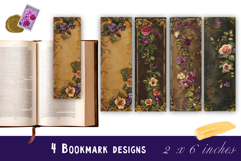 Flowers Bookmark Printable Sublimation PNG Product Image 1