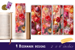 Flowers Bookmark Printable Sublimation PNG Product Image 1