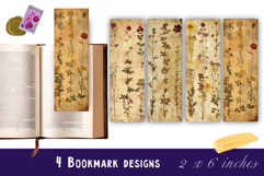 Flowers Bookmark Printable Sublimation PNG Product Image 1