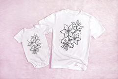 Flowers and Bow Floral Illustration Clipart PNG Product Image 2