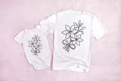 Flowers and Bow Floral Illustration Clipart PNG Product Image 2