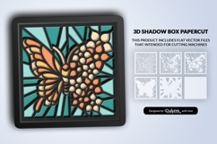 Flowers and Butterfly Spring Stained Glass Shadow Box Product Image 2