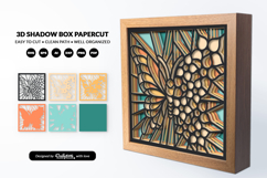 Flowers and Butterfly Spring Stained Glass Shadow Box Product Image 3