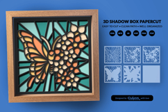 Flowers and Butterfly Spring Stained Glass Shadow Box Product Image 2