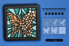 Flowers and Butterfly Spring Stained Glass Shadow Box Product Image 4