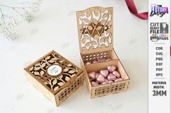 Flowers and Chocolate Box Laser Cut | Mother's Day Gift Idea Product Image 1