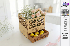 Flowers and Chocolate Box Laser Cut | Mother's Day Gift Idea Product Image 1