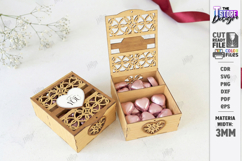 Flowers and Chocolate Box Laser Cut | Mother's Day Gift Idea Product Image 1